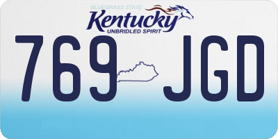 KY license plate 769JGD