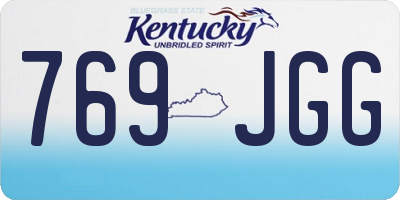 KY license plate 769JGG