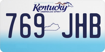 KY license plate 769JHB