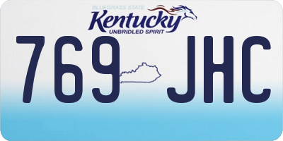 KY license plate 769JHC