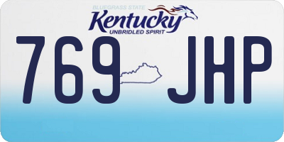 KY license plate 769JHP