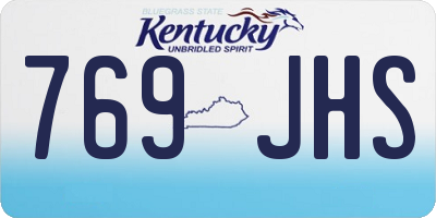 KY license plate 769JHS
