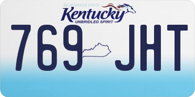 KY license plate 769JHT