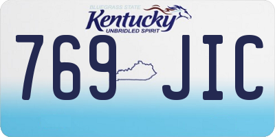 KY license plate 769JIC