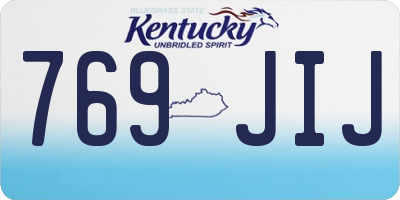 KY license plate 769JIJ