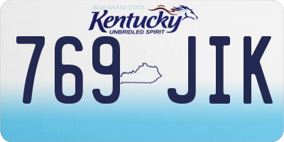 KY license plate 769JIK