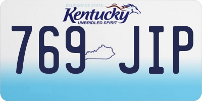 KY license plate 769JIP