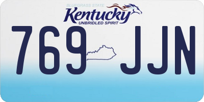 KY license plate 769JJN