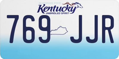 KY license plate 769JJR
