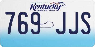 KY license plate 769JJS