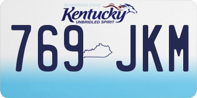 KY license plate 769JKM