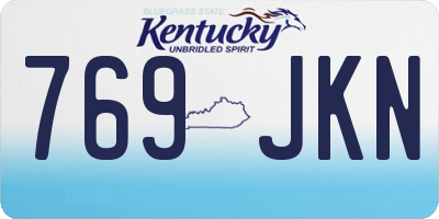 KY license plate 769JKN