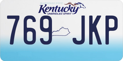 KY license plate 769JKP