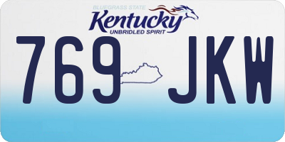KY license plate 769JKW
