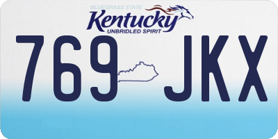 KY license plate 769JKX