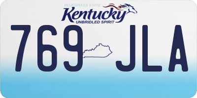 KY license plate 769JLA