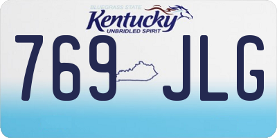 KY license plate 769JLG