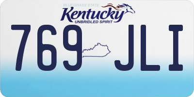 KY license plate 769JLI