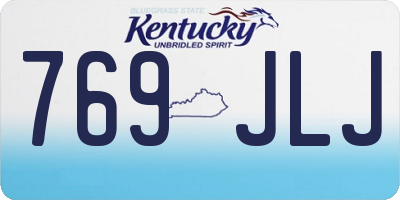 KY license plate 769JLJ