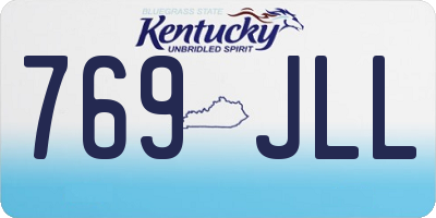 KY license plate 769JLL