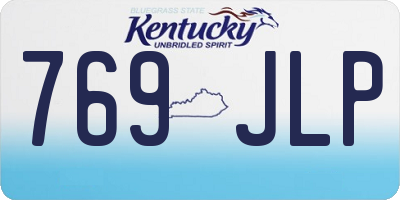 KY license plate 769JLP