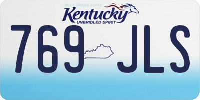 KY license plate 769JLS