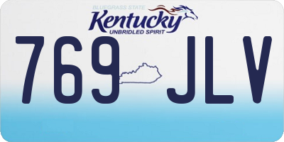 KY license plate 769JLV