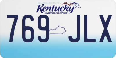 KY license plate 769JLX
