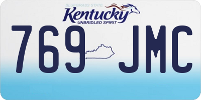 KY license plate 769JMC
