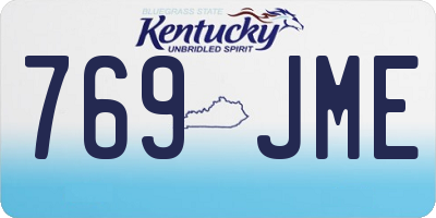 KY license plate 769JME