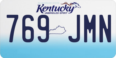KY license plate 769JMN