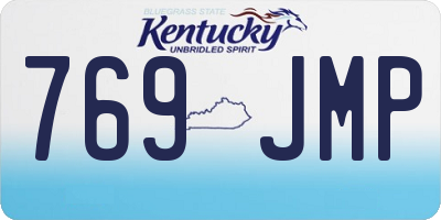 KY license plate 769JMP