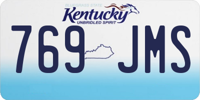 KY license plate 769JMS