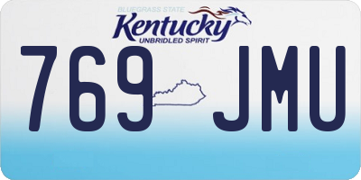 KY license plate 769JMU