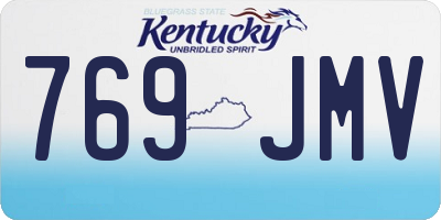 KY license plate 769JMV