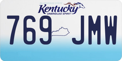 KY license plate 769JMW