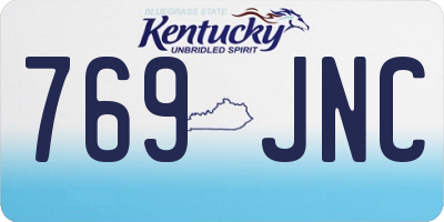 KY license plate 769JNC