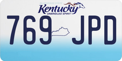 KY license plate 769JPD