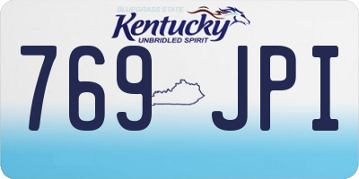 KY license plate 769JPI