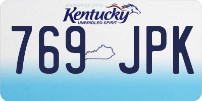 KY license plate 769JPK