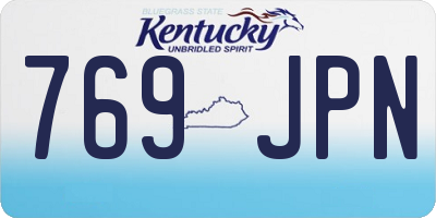 KY license plate 769JPN