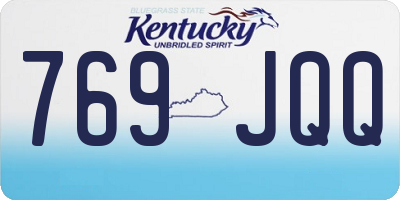 KY license plate 769JQQ