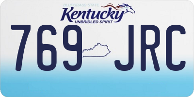 KY license plate 769JRC