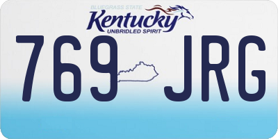 KY license plate 769JRG