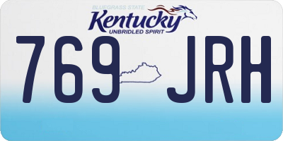 KY license plate 769JRH