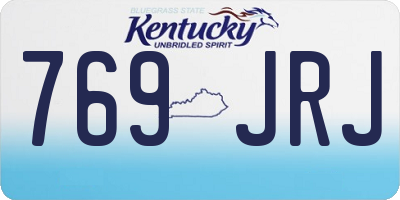 KY license plate 769JRJ