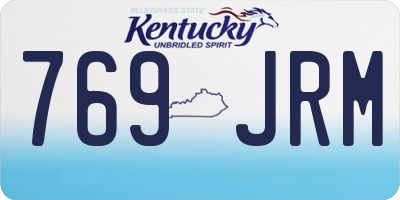 KY license plate 769JRM