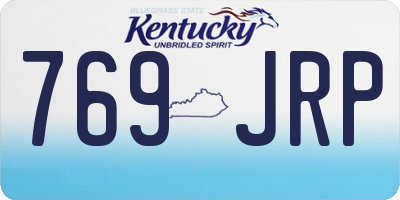 KY license plate 769JRP