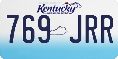 KY license plate 769JRR