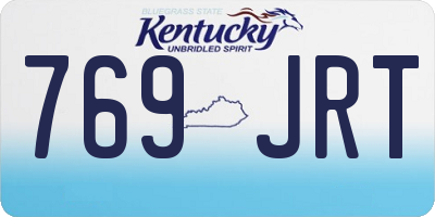 KY license plate 769JRT